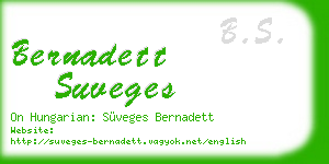 bernadett suveges business card