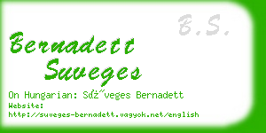 bernadett suveges business card